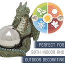 Nat & Jules Small Dragon Moss Finish 8.5 x 6 Resin Gazing Ball Sculpture