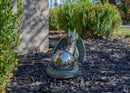 Nat & Jules Small Dragon Moss Finish 8.5 x 6 Resin Gazing Ball Sculpture