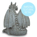 Nat & Jules Small Dragon Concrete Finish 8.5 x 6 Resin Gazing Ball Sculpture