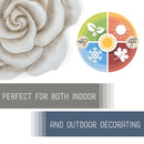 Nat & Jules Rose White 12 inch Resin Stone Decorative Stepping Stone