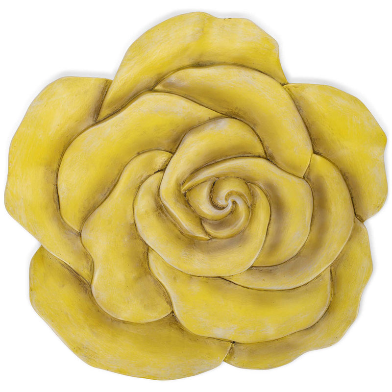 Nat & Jules Rose Yellow 12 inch Resin Stone Decorative Stepping Stone