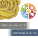 Nat & Jules Rose Yellow 12 inch Resin Stone Decorative Stepping Stone
