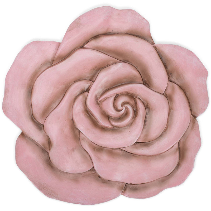 Nat & Jules Rose Pink 12 inch Resin Stone Decorative Stepping Stone