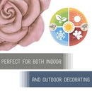 Nat & Jules Rose Pink 12 inch Resin Stone Decorative Stepping Stone