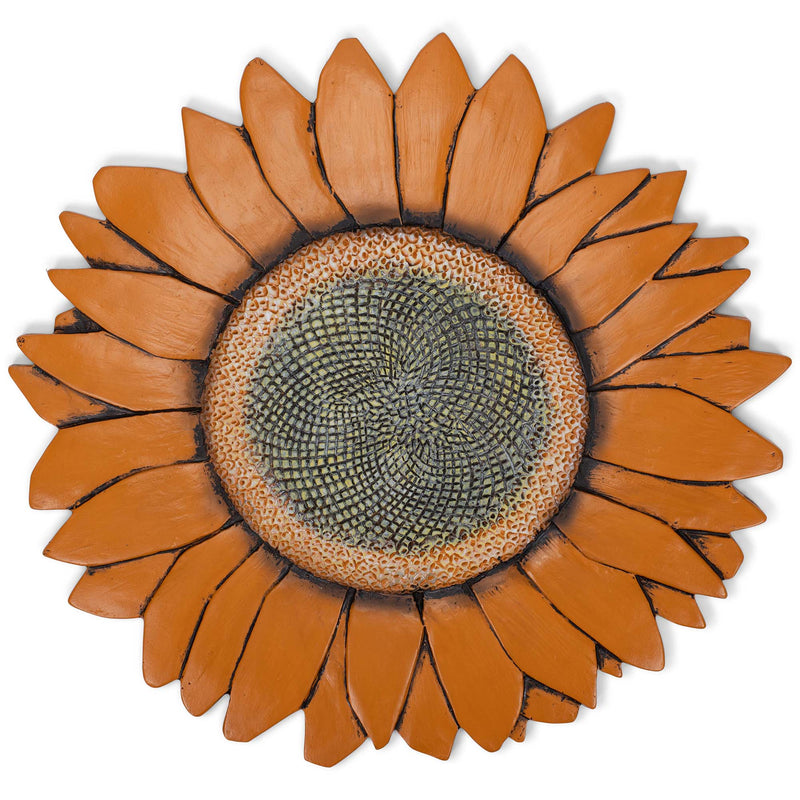 Nat & Jules Sunflower Orange 12 inch Resin Stone Decorative Stepping Stone