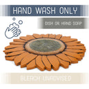 Nat & Jules Sunflower Orange 12 inch Resin Stone Decorative Stepping Stone