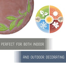 Nat & Jules Leaves Green 12 inch Resin Stone Decorative Stepping Stone