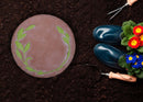 Nat & Jules Leaves Green 12 inch Resin Stone Decorative Stepping Stone