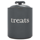Nat & Jules Treats Charcoal Grey 8 x 6 Ceramic Pet Treats Canister