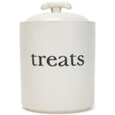 Nat & Jules Treats White 8 x 6 Ceramic Pet Treats Canister