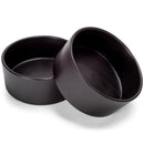 Nat & Jules Nibbles and Dribbles Black 7 inch Stoneware Large Pet Bowls Set of 2