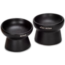 Nat & Jules Mine Also Mine Black 6 inch Stoneware Raised Pet Food and Water Bowls Set of 2
