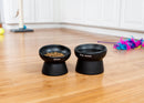 Nat & Jules Mine Also Mine Black 6 inch Stoneware Raised Pet Food and Water Bowls Set of 2