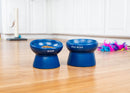 Nat & Jules Mine Also Mine Navy 6 inch Stoneware Raised Pet Food and Water Bowls Set of 2