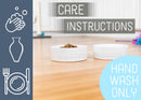 Nat & Jules Nibbles and Dribbles White 5 inch Stoneware Small Pet Bowls Set of 2