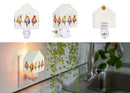 Nat & Jules Dean Crouser Hummers on a Wire White 5 x 3 Ceramic Birdhouse Night Light