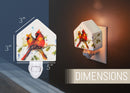 Nat & Jules Dean Crouser Cardinal Pair White 5 x 3 Ceramic Birdhouse Night Light