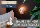 Nat & Jules Dean Crouser Cardinal Pair White 5 x 3 Ceramic Birdhouse Night Light