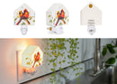 Nat & Jules Dean Crouser Cardinal Pair White 5 x 3 Ceramic Birdhouse Night Light
