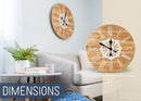 Nat & Jules Snowflake Woodgrain 24 inch Wood Composite Wall Clock
