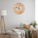 Nat & Jules Snowflake Woodgrain 24 inch Wood Composite Wall Clock