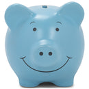 Nat & Jules Smiling Matte Blue 7 x 5 Ceramic Piggy Bank