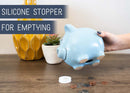 Nat & Jules Smiling Matte Blue 7 x 5 Ceramic Piggy Bank