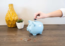 Nat & Jules Smiling Matte Blue 7 x 5 Ceramic Piggy Bank