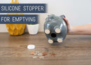 Nat & Jules Smiling Matte Grey 7 x 5 Ceramic Piggy Bank