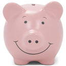 Nat & Jules Smiling Matte Pink 7 x 5 Ceramic Piggy Bank