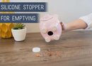 Nat & Jules Smiling Matte Pink 7 x 5 Ceramic Piggy Bank
