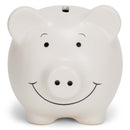 Nat & Jules Smiling Matte White 7 x 5 Ceramic Piggy Bank