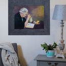 Dicksons Praying Wise Woman Over Bible Taupe Tones 16 x 20 Cardboard Wall Sign Plaque