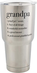 Elanze Designs Grandpa Family Definition Jumbo 30 Ounce Stainless Steel Travel Mug with Lid