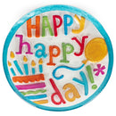 Demdaco Happy Happy Round Plate, Multicolor