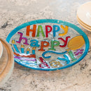 Demdaco Happy Happy Round Plate, Multicolor