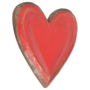 DEMDACO Heart Valentines Festive Distressed Red 7 x 6 Paulownia Wood Magnetic Token