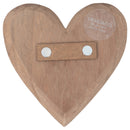 DEMDACO Heart Valentines Festive Distressed Red 7 x 6 Paulownia Wood Magnetic Token