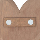 DEMDACO Heart Valentines Festive Distressed Red 7 x 6 Paulownia Wood Magnetic Token