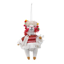 DEMDACO Lorenzo The Llama Peruvian Traveler Red 8 x 4 Felt Fabric Christmas Ornament
