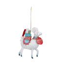 DEMDACO Alpaca Some Presents for You 3 x 4 Inch Resin Christmas Tree Ornament