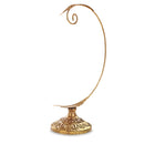 DEMDACO Leaf Pattern Gold Tone 12 x 7 Iron Metal Christmas Ornament Display Stand