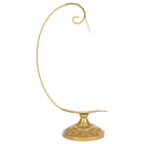 DEMDACO Leaf Pattern Gold Tone 12 x 7 Iron Metal Christmas Ornament Display Stand