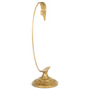 DEMDACO Leaf Pattern Gold Tone 12 x 7 Iron Metal Christmas Ornament Display Stand