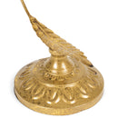 DEMDACO Leaf Pattern Gold Tone 12 x 7 Iron Metal Christmas Ornament Display Stand