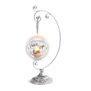 DEMDACO Ornate Curved Silver Tone 14 x 4 Iron Metal Holiday Ornament Display Stand