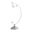 DEMDACO Ornate Curved Silver Tone 14 x 4 Iron Metal Holiday Ornament Display Stand