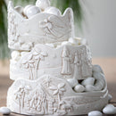 DEMDACO Nativity Classic White 6.5 inch Earthenware Decorative Stacking Bowls Set of 3