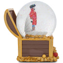 Pirate Gold Tone 5.5 x 5.1 Resin Glitter Globe Plays The Ride of the Valkyries