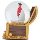 Pirate Gold Tone 5.5 x 5.1 Resin Glitter Globe Plays The Ride of the Valkyries